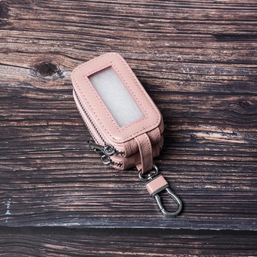 Double-layer Car Key Bag Genuine Leather Keys Wallet Practical Key Case Keychain holder Home
