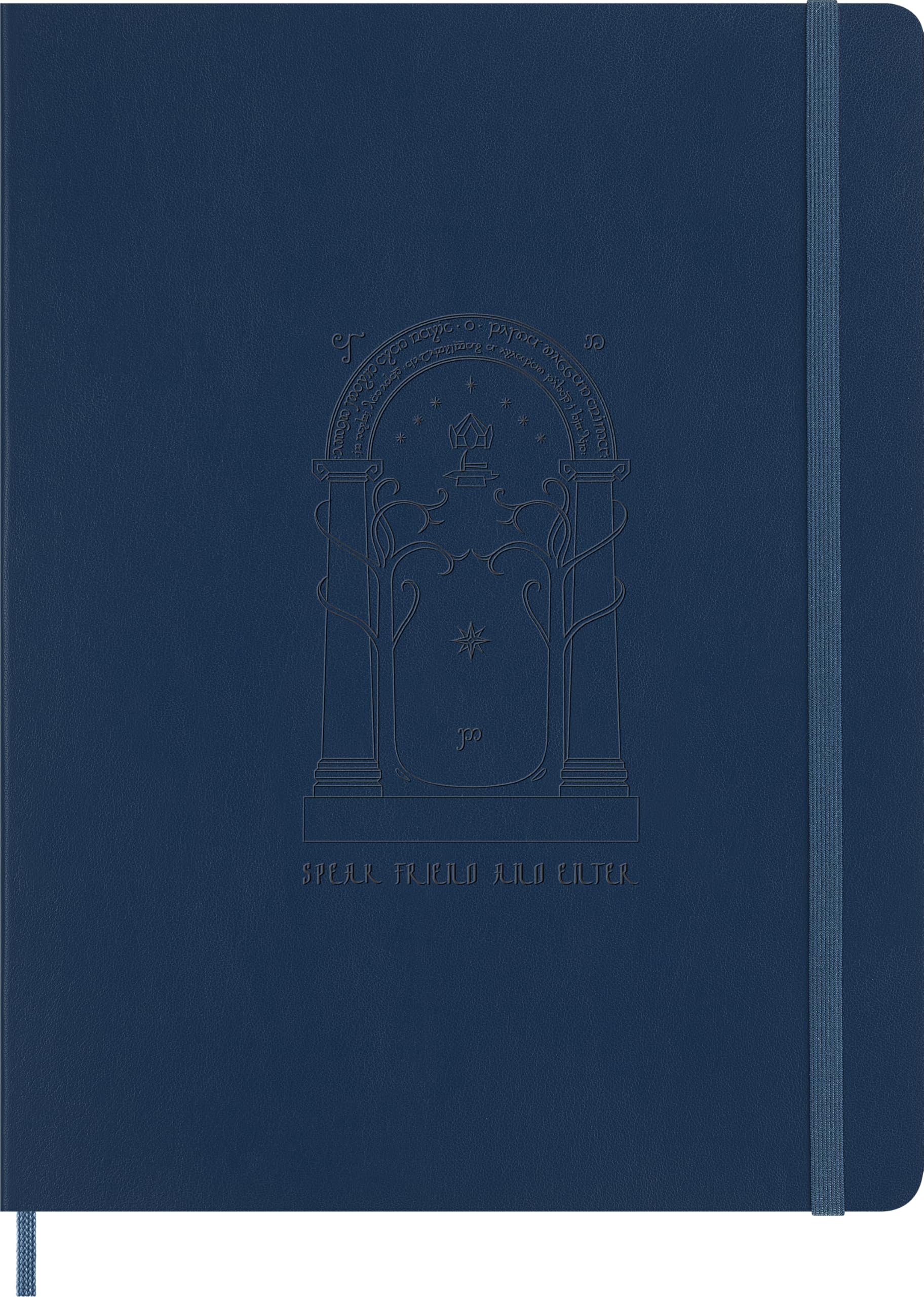 Moleskine Lord of the The Door of Durin XL Large Size x Navy LELRQP621 Rings Notebook, (19cm 25cm), Lined, Blue, синий