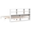 Solid Wood Bed with Shelf Without Mattress White 180x200 cm Pine