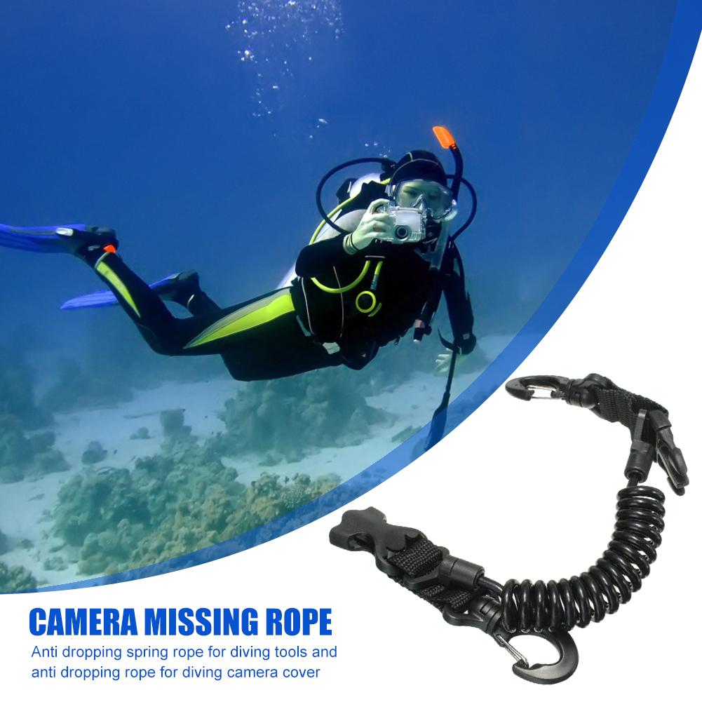Underwater Diving Camera Spring Anti Lost Rope Stretch Lanyard Coil Strap for Swimming Diving Camera Supplies