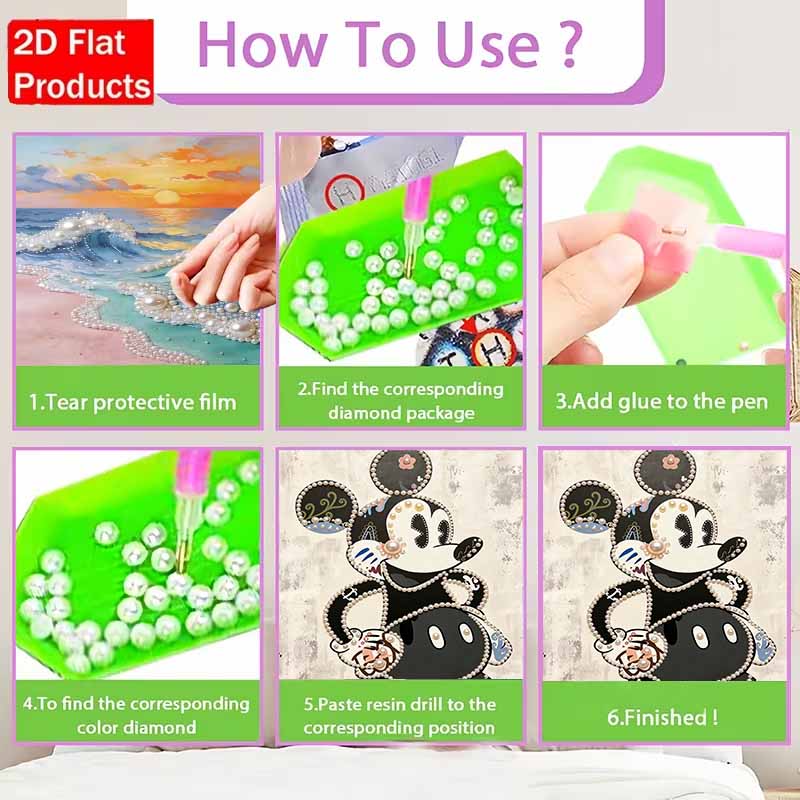 Disney Pearl Art Painting Home Wall Decor Mickey Gemstone Painting Picture Crafts Adult/Beginner Gift Creative Home Decor Unframed