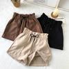 Women's Spring/Fall High-Waisted Wool Shorts with A Slimming Fit, Worn Over Loose, Casual Wide-Leg Pants