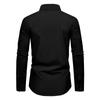 Men's Button Casual Loose Colorblock Plaid Long Sleeve Shirt