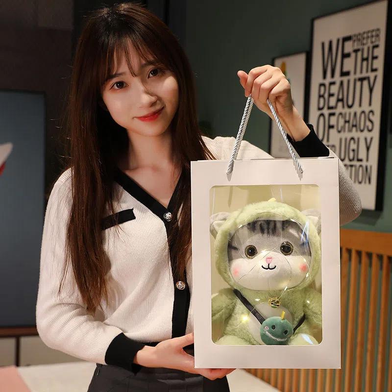 Süße heilende Katzenpuppe, Spielzeug, Katze, Plüsch, bequeme Puppe, Puppe, Kinder, Schlafkissen, Geschenk für Mädchen, Geburtstagsgeschenk