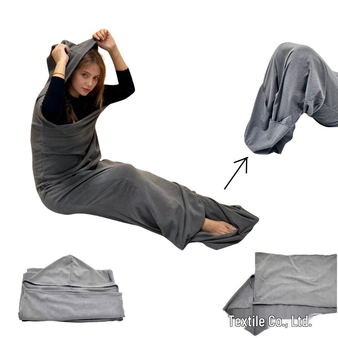 

Уютный спальный мешок-акула: Теплый домашний комплект пижам для родителей и детей Pod – Защищает от холода и идеально подходит для путешествий 157*50 темно-серого