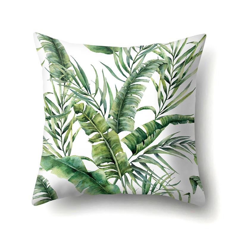 Polyester Pillowcase Plant Fresh Car Decoration Home Printed Pillowcase Sofa Cushion Cover