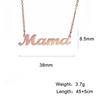 Collana con ciondolo a forma di lettera "Mama" per donna, in acciaio inossidabile, girocollo, alla moda, regalo per la festa della mamma.