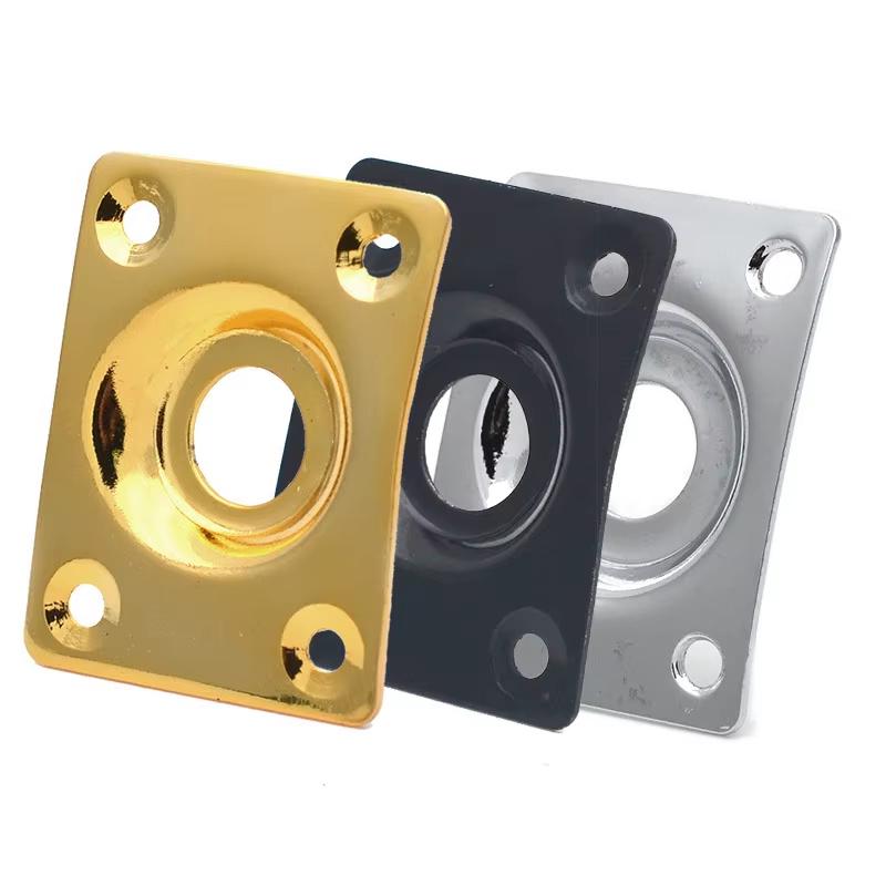 Square Metal Guitar Output Jack Plate Socket Cover Replacement Part For Electric Guitar Accessories