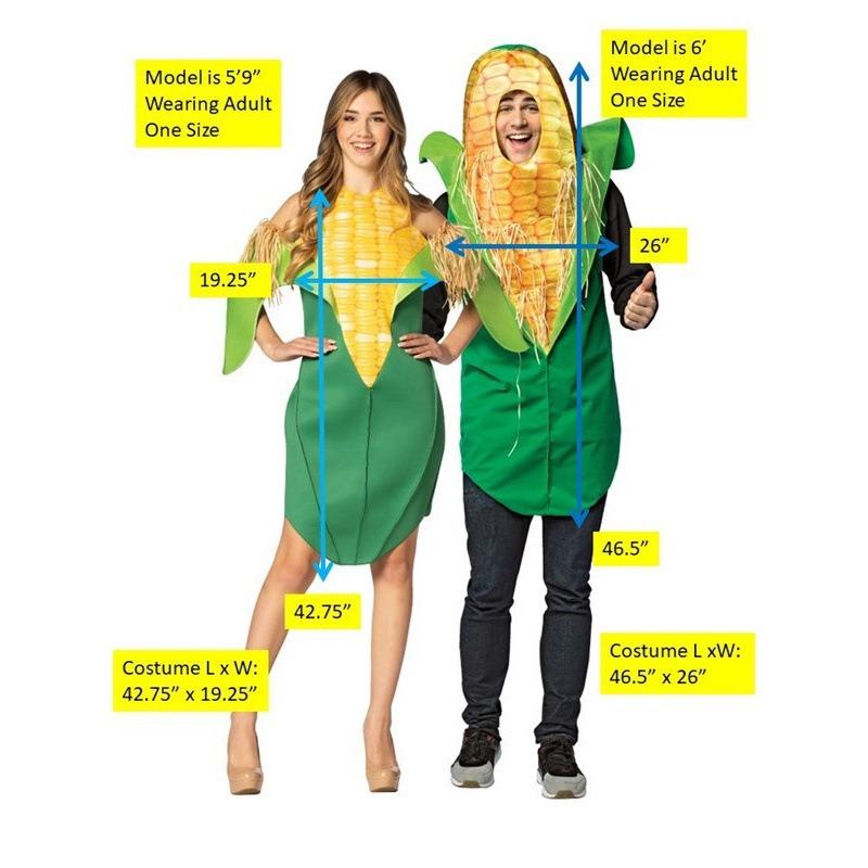 Halloween Corn Game Costume Couple Dress Up Corn Show Costume