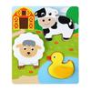 Rompecabezas de Madera 3D para Bebés Montessori Juguetes de Rompecabezas de Emparejar para Niños