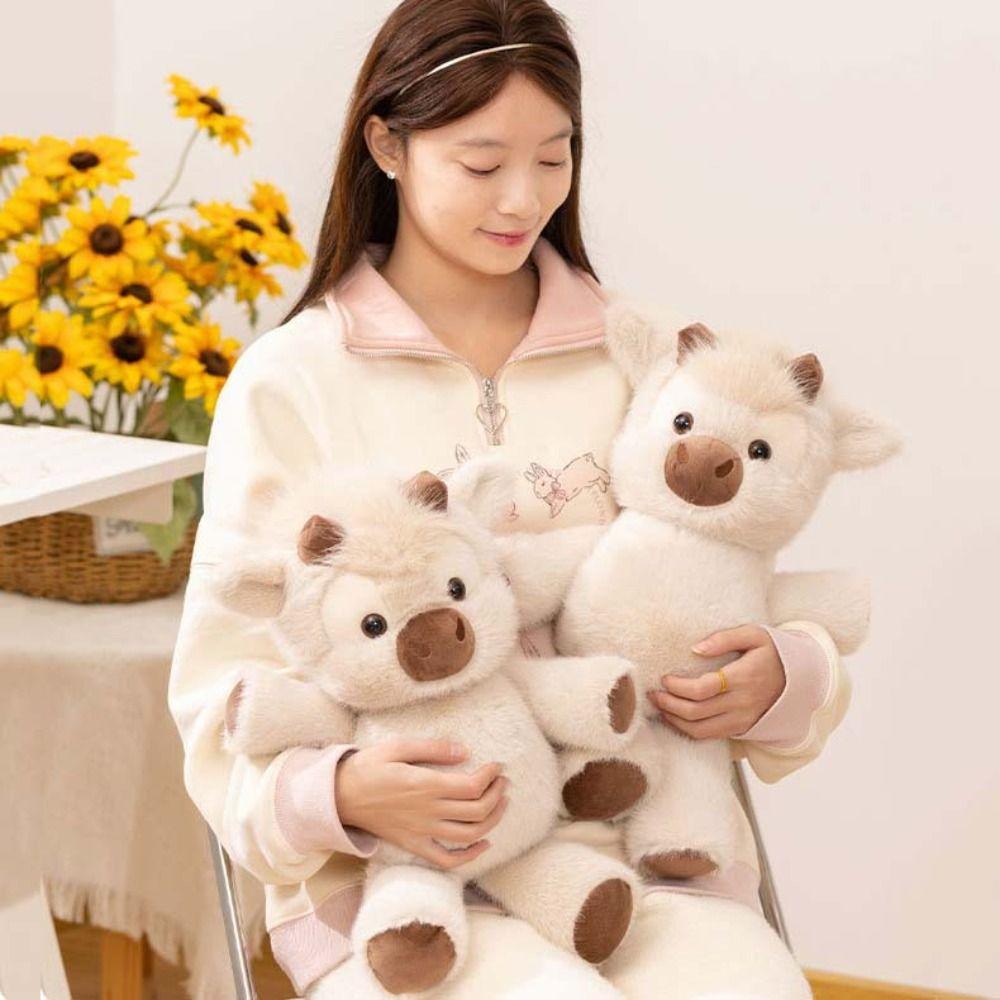Soft Material Highland Cattle Plush Toy New Design Cute Stuffed Toys  Emotional Support