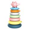 Little Pig Stacking Game: Educational Rainbow Tower & Ring Toss Toy for Ages 1-3