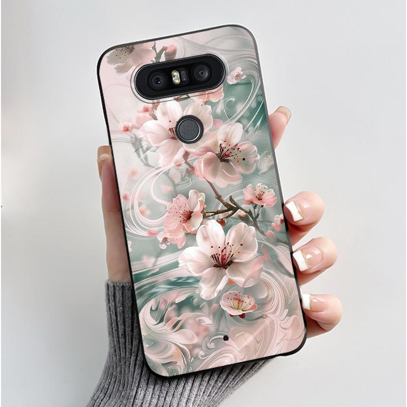 Cute Case For LG Q8 Funda Fashion Capa Coque Printing Shell Protective Cover Soft Silicone Cartoon Black Casing