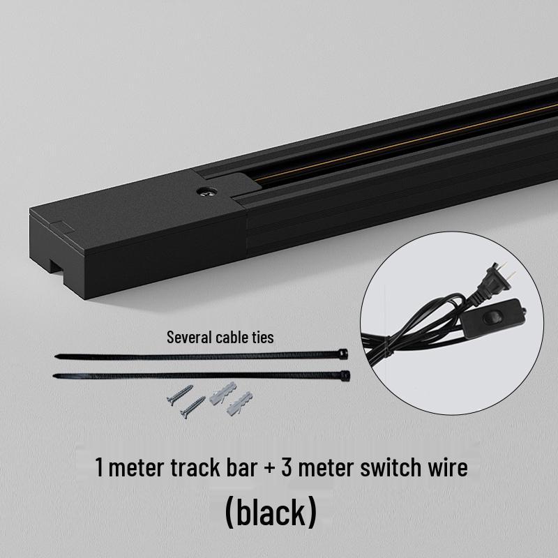 Copper Rail LED Plant Spotlight: Universal Aluminum Track Light Connector, 0.5m Rail