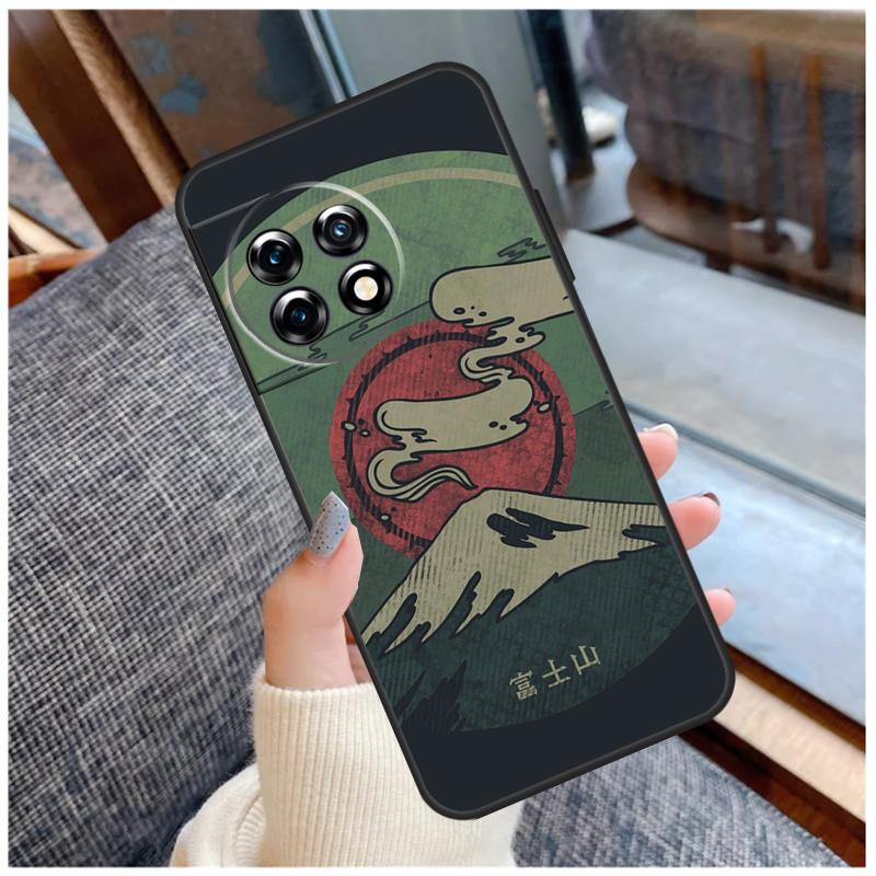 Japanese art Mount Fuji Case For OnePlus 15 13 12 11 10 9 Pro 13R 13T 12R 10T 8T Nord CE 5 2 3 4 Lite N20 N30 Coque