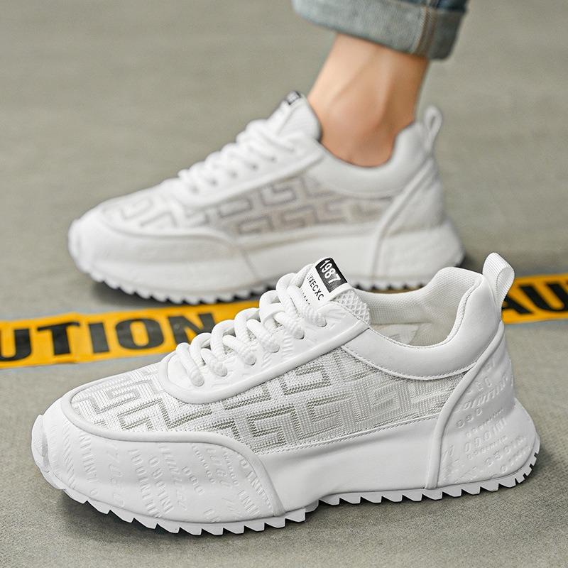 Herrenschuhe neu hochwertig Frühling atmungsaktiv trendig Marke hochwertig kleine weiße Dad-Schuhe Herren Freizeitsportschuhe