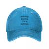 Nobody knows im a lesbian Baseball Cap Christmas Hat Sports Cap Sunhat Military Cap Unisex Womens Beach Visor Unisexs