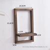 Square Solid Wood Floating Wall Shelf for Living Room - Creative Wooden Photo Frame & Ornament Display