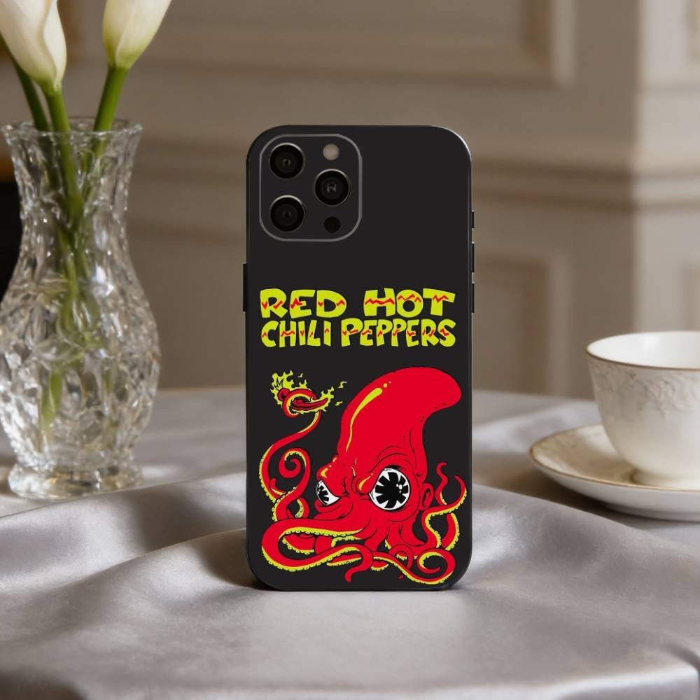 Unforgettable Red Hot Chili Peppers Bnd Phone Case For iPhone 17pro,16,15,14,13,12,11 Plus,Pro Max,XS,Soft Silicone Black Cover