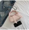 Small Bag Bow Shoulder Bag Women's Underarm Bag PU Crossbody Bag
