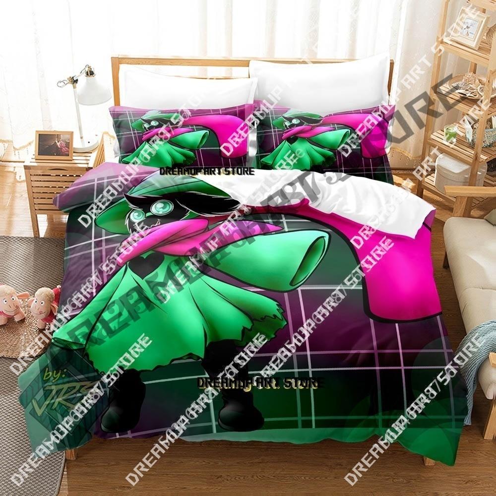 3D Print Deltarune 2 Bedding Set Single Twin Full Queen King Size Bed Set Adult Kid Bedroom Duvetcover Sets Game Bed Sheet