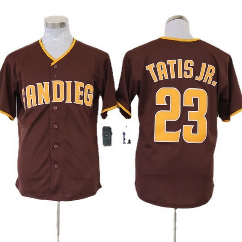 San Diego Padres Fan Fotbalový dres Unisex Vyšívaný Sportovní Top Pruhovaný Design Bavlněná Směs Podzimní Oblečení