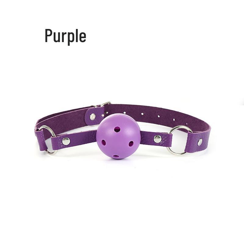 Lychee Grain Leather Gag with Mouth Hole - Couples' Flirting Restraint Toy