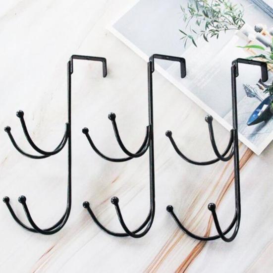 Yousheng Metall-Doppelschichthaken, keine Türschäden, einfache Installation, zum Aufhängen von Weihnachtskränzen, Kleidung, Mehrzweck-Kleiderbügelhaken