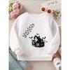 Kids Crewneck Sweatshirt, Cute Halloween Haunted House Flying Bats Graphic Print