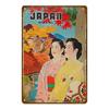 Japan Travel Poster Japanese Ukiyoe Metal Tin Signs Retro Old Style Wall Art Painting Plaque Home Bar Room Decor Vintage Plate