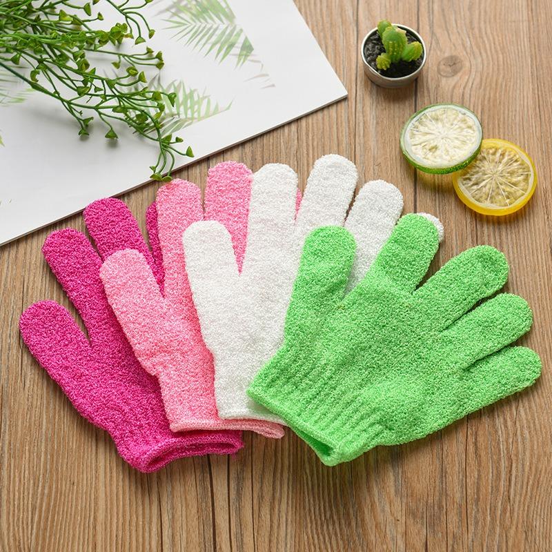 Bath Exfoliating Mitt Glove Skin Wash Spa Massage Scrub Body Scrubber Cleaner Glove