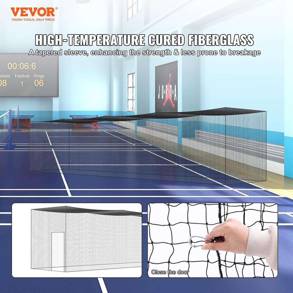 Baseball Batting Netting, Professional Softball Baseball Batting Hitting Training Net, Practice Portable Pitching Cage Net with Door & Carry Bag,