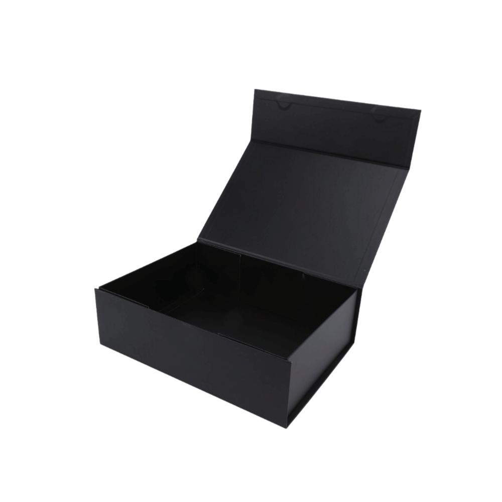Foldable Design Gift Boxes With Lids Black Magnetic Closure Box Magnetic Flip Box Birthday