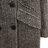 KENZO Made in France Herringbone Pattern wool Chester coat 42 Brown Women Used