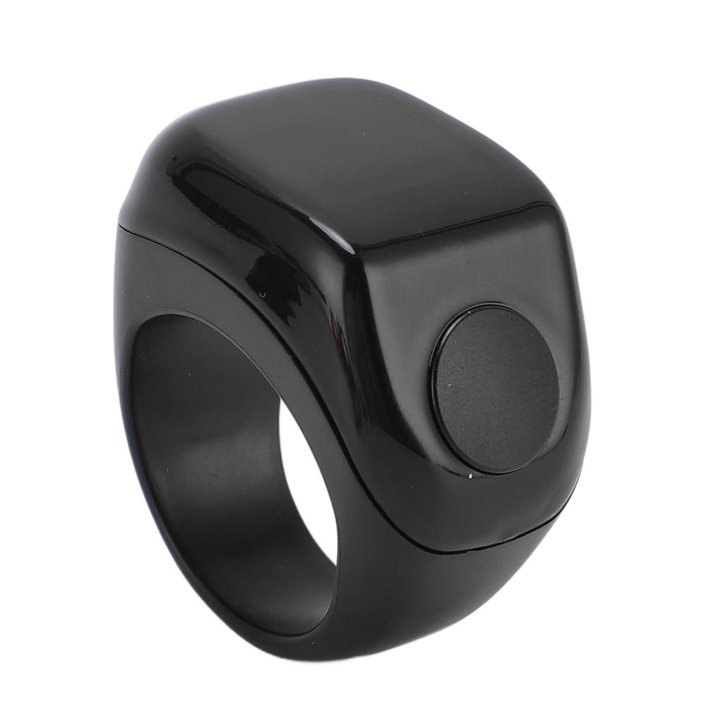 Smart Finger Counter Digital Step Number Prayer Reminder with Touch Control 0.42in Screen for Muslim Black