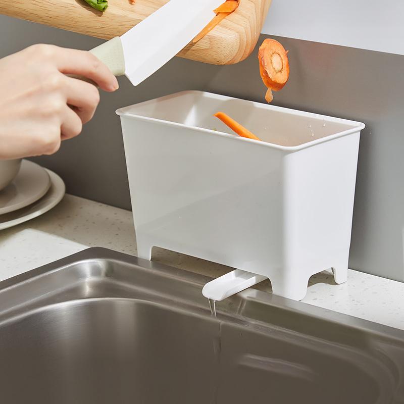 Drainable Trash Can Household Sink Rice Residue Filter Shelf Basket Washing Vegetable Storage Bucket Kitchen Accessories