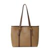 Contrasting color retro large-capacity bag women's autumn and winter new trendy tote bag student leisure commuter bag