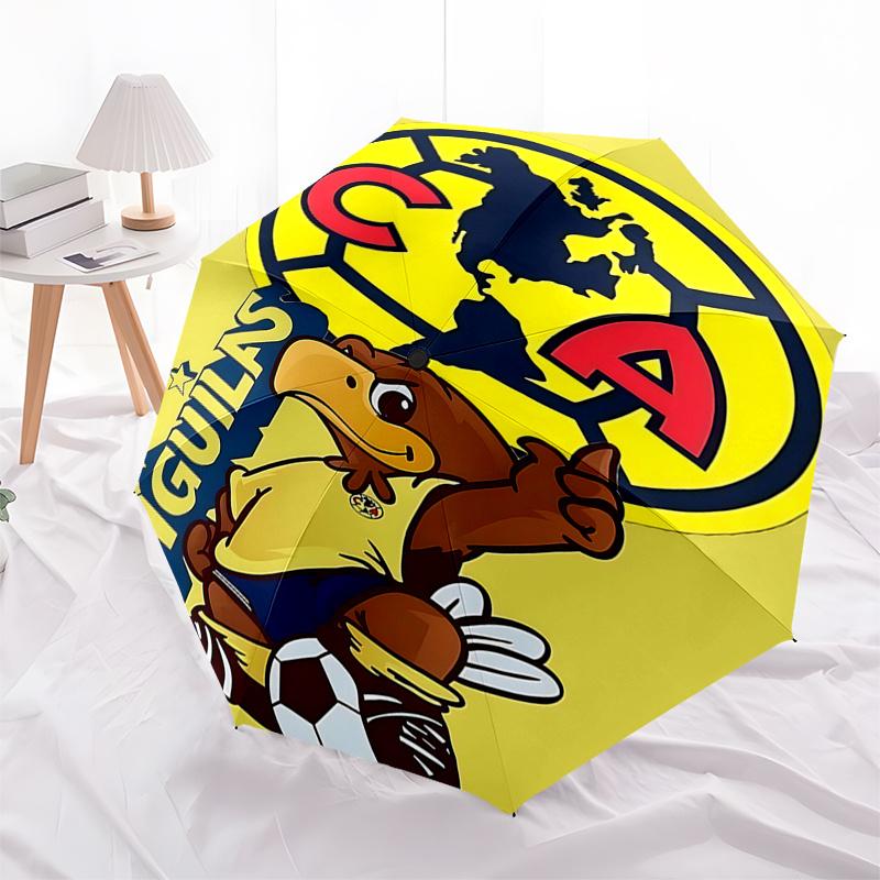 

Club América Eagle Logo Automatic Opening Folding Umbrella - 8 Bone Iron Frame, Suitable for Fans and Daily Use, Perfect Festival Gift010413