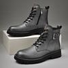 Leather Martin Boots Men's Motorcycle Boots Single Boots Thick Sole