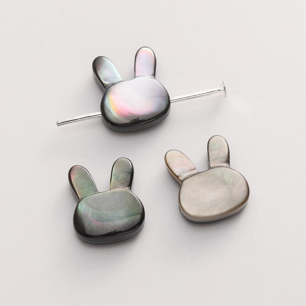 Natural Shell Rabbit Cat Head Beads For DIY Necklace Bracelet Earrings Jewelry Making