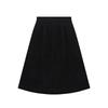 Ana Wool Blend Tuck Skirt (Black)