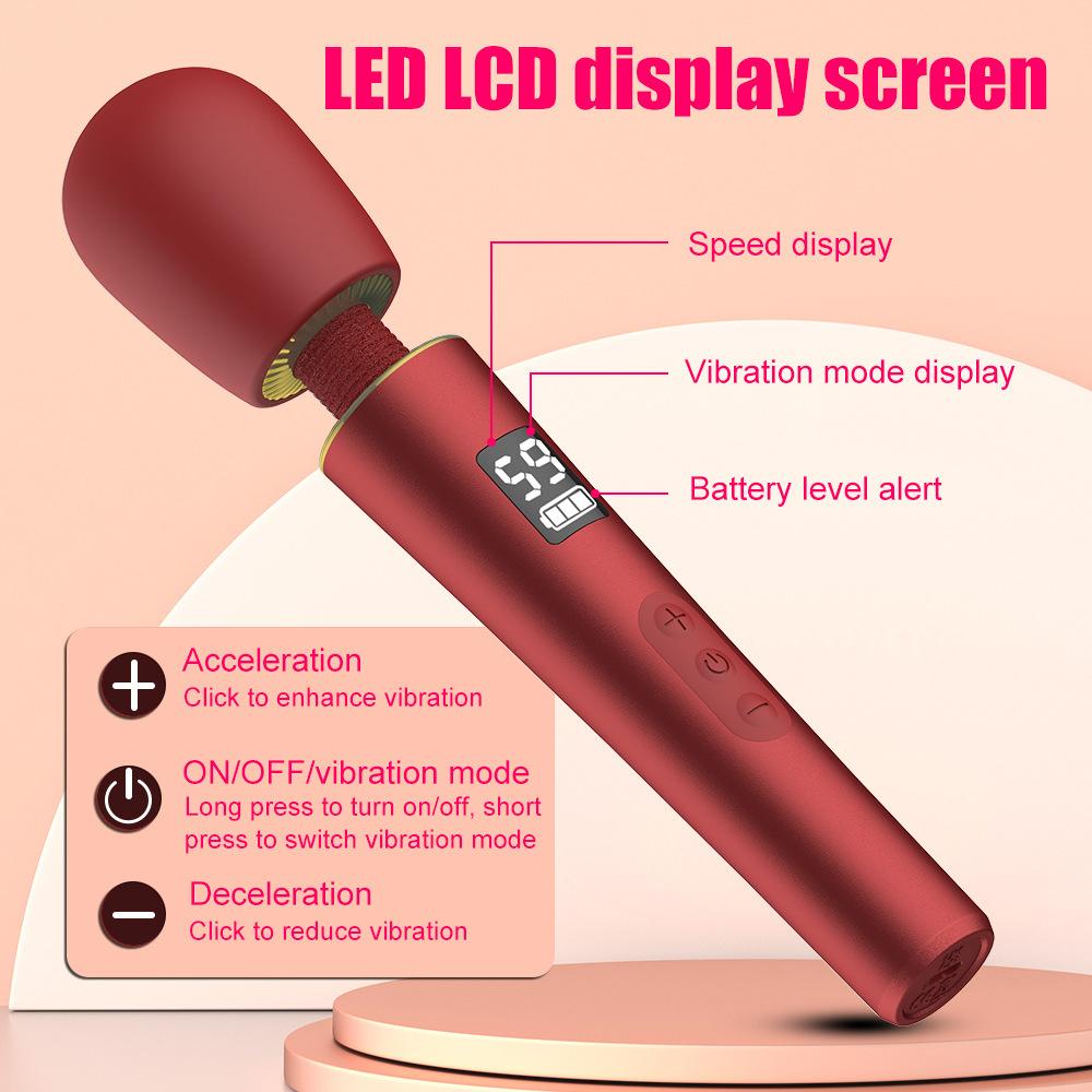 AV Vibrator for Women, Clitoral Stimulator & G-Spot Dildo with 9 Vibration Modes and 5 Speeds, Adult Sex Toys for Female