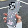 Aesthetic Cute Flower Pattern Design 2 In 1 Matte Phone Case For iPhone 17 16 Pro Max Air XS X XR 15 14 13 12 11 16 Plus Cover