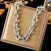 316L Stainless Steel Gold Silver Color Thick Chain Necklace For Women Fashion Cuban Neck Chain Waterproof Jewelry Gift