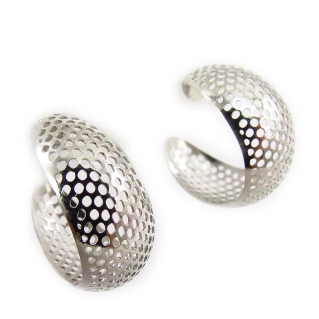 Les Trésors De Lily [J6892] - Silver 'Choregraphy' Hoop Earrings Ø 20 Mm