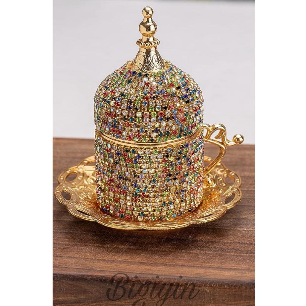 6-piece Coffee Cup Set Crystal Stone Coffee Cup Espresso Set 27 Pieces