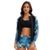 Swimsuit Women's Split Three-piece Set Conservative Long-sleeved High-waist Flat-angle Sunscreen Sports Swimsuit