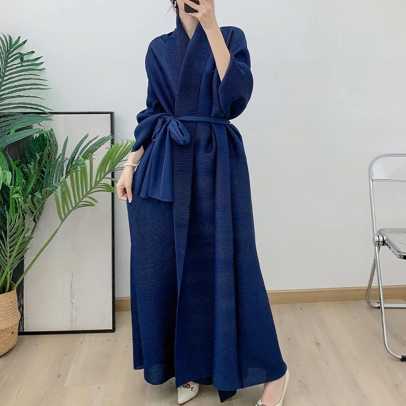 Brand Women's Plus Size Color Block Batwing Sleeve Long Trench Coat