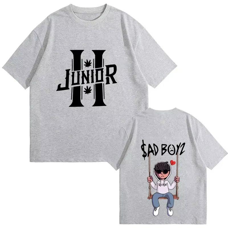 Junior H Sad Boyz TShirts Unisex Harajuku ONeck Short Sleeve Shirts Fans Gift Casual Mens T Shirts Cotton Summer Top Tees