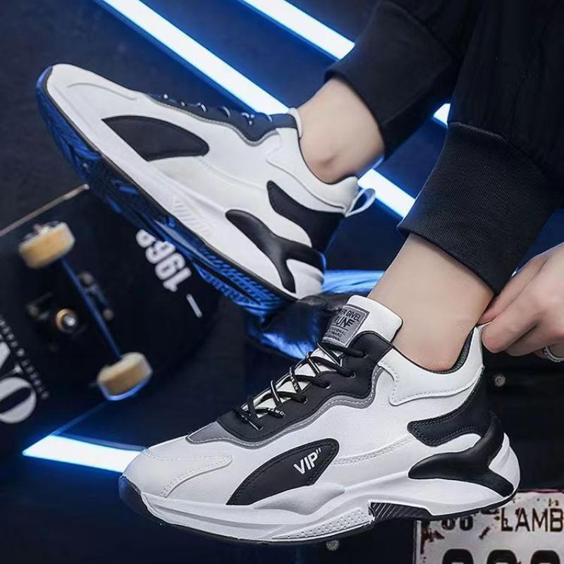 

Новая модная мужская удобная спортивная обувь на четыре сезона, трендовые студенческие дышащие повседневные кроссовки на мягкой подошве для бега 39 чёрный